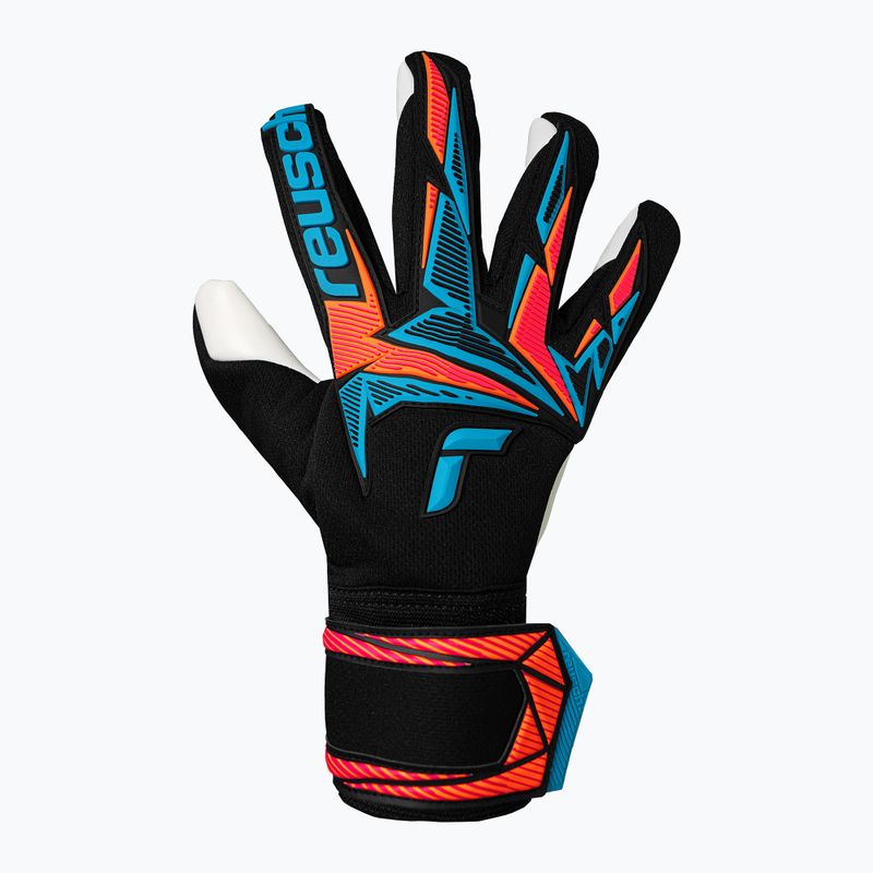 Guanti da portiere Reusch Attrakt Freegel Advance black/aqua blue/shocking orange 2