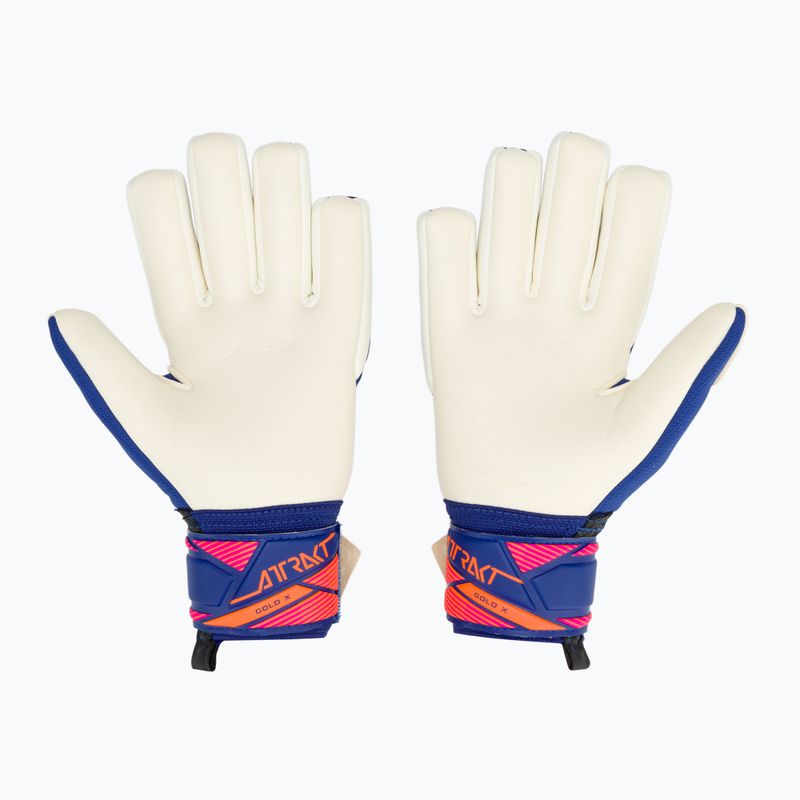 Guanti da portiere per bambini Reusch Attrakt Gold X NC Junior sharp blue/white/shocking orange 3
