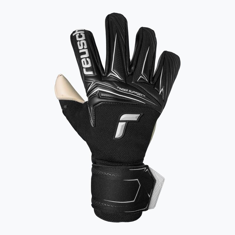 Guanti da portiere Reusch Attrakt Gold X NC Finger Support black/white 2