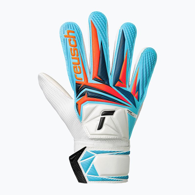 Guanti da portiere per bambini Reusch Attrakt Starter Solid Junior white/light blue 2
