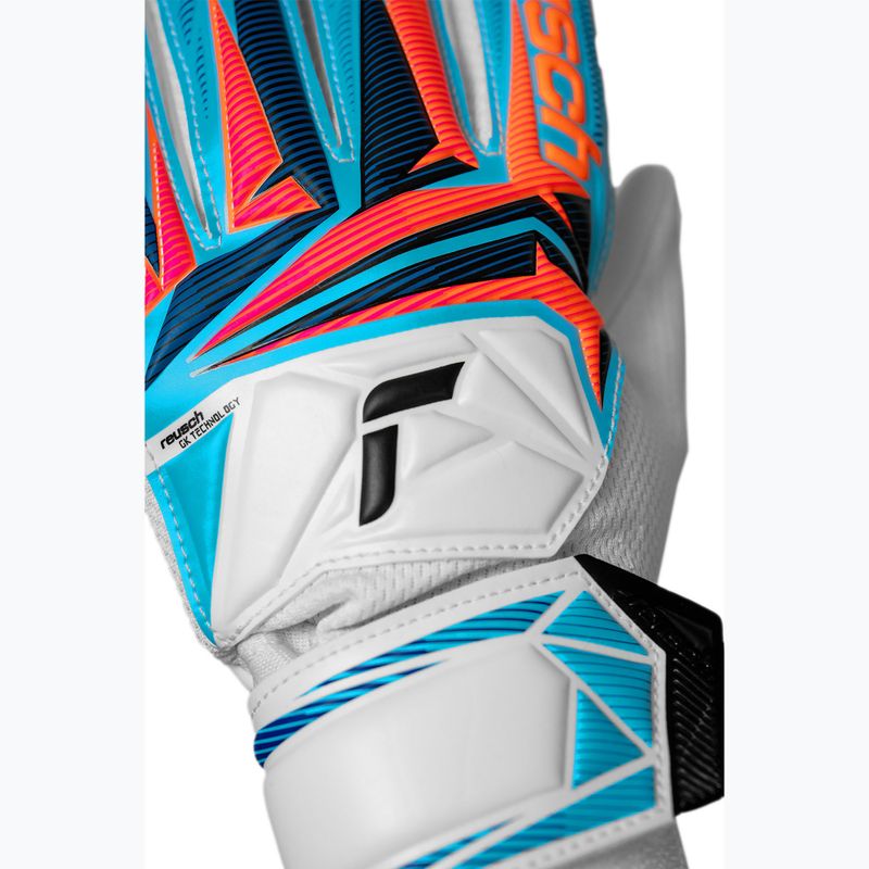Guanti da portiere per bambini Reusch Attrakt Starter Solid Junior white/light blue 6
