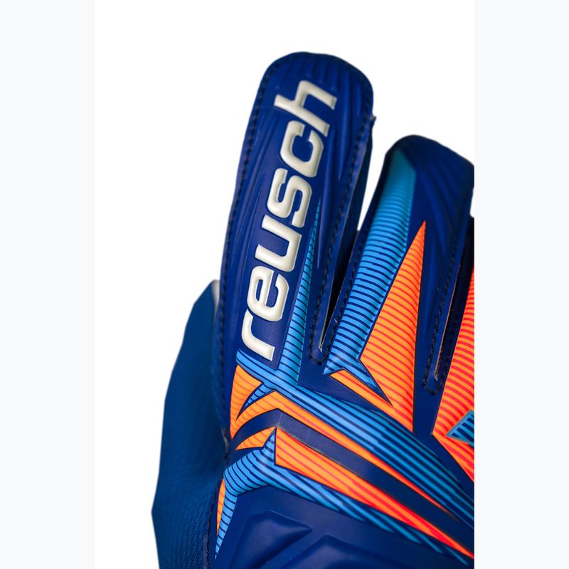 Guanti da portiere per bambini Reusch Attrakt Starter Solid Junior sharp blue/white/shocking orange 5