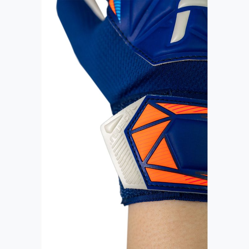 Guanti da portiere per bambini Reusch Attrakt Starter Solid Junior sharp blue/white/shocking orange 8