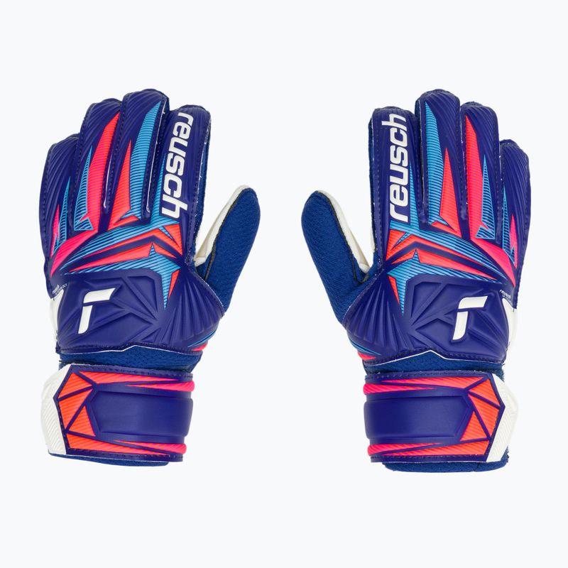 Guanti da portiere per bambini Reusch Attrakt Solid Junior sharp blue/white/shocking orange 2