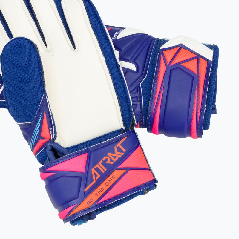 Guanti da portiere per bambini Reusch Attrakt Solid Junior sharp blue/white/shocking orange 5