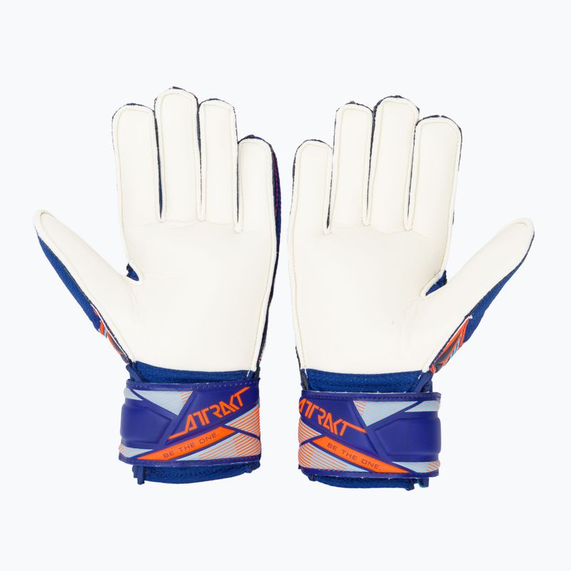 Guanti da portiere per bambini Reusch Attrakt Solid Junior sharp blue/shocking orange 3