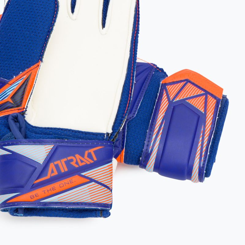 Guanti da portiere per bambini Reusch Attrakt Solid Junior sharp blue/shocking orange 5
