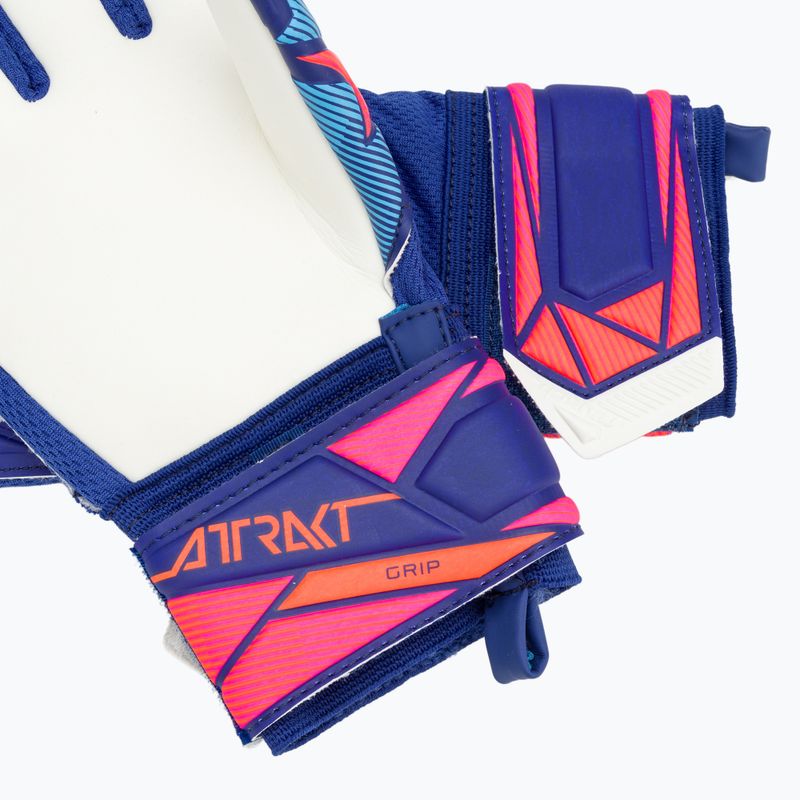 Guanti da portiere per bambini Reusch Attrakt Grip Junior sharp blue/white/shocking orange 6
