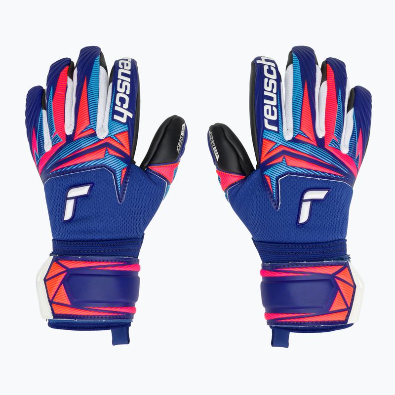 Guanti da portiere per bambini Reusch Attrakt Infinity Evolution NC Junior sharp blue/shocking orange/black 2