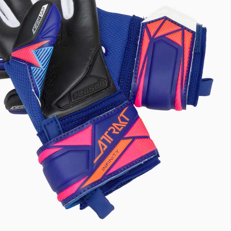 Guanti da portiere per bambini Reusch Attrakt Infinity Evolution NC Junior sharp blue/shocking orange/black 6