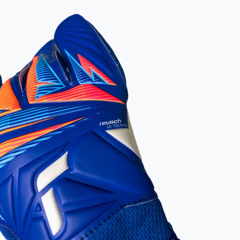 Guanti da portiere Reusch Attrakt Grip sharp blue/white/shocking orange 6