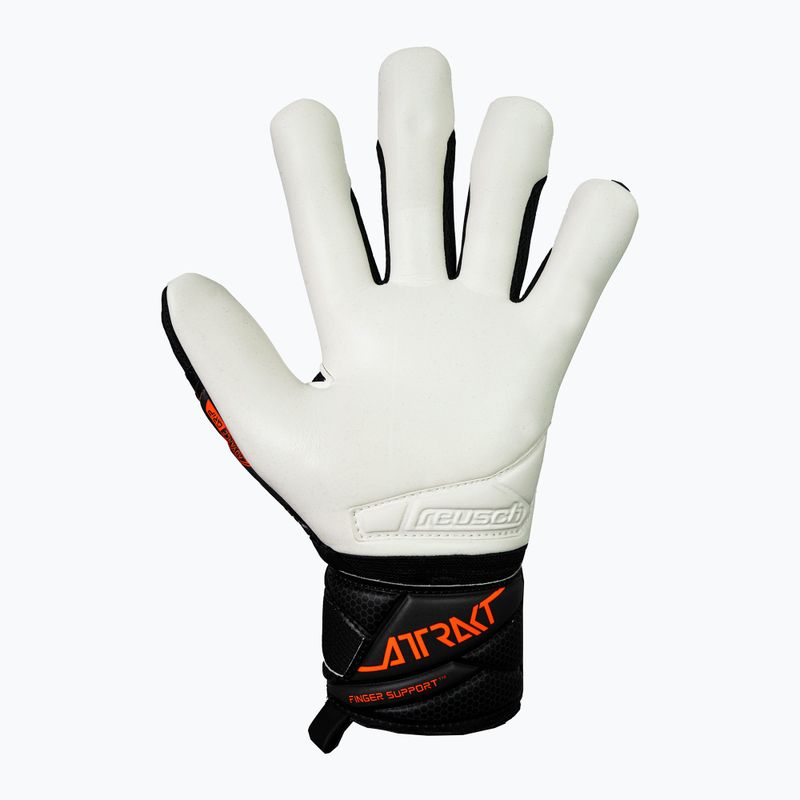 Guanti da portiere Reusch Attrakt Advance Finger Support black/shocking orange 3