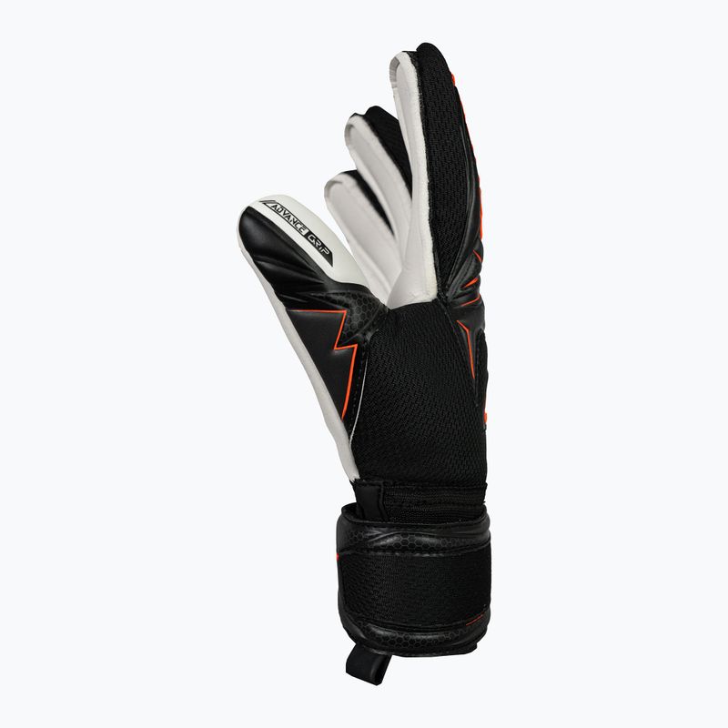 Guanti da portiere per bambini Reusch Attrakt Advance Finger Support Junior black/shocking orange 4