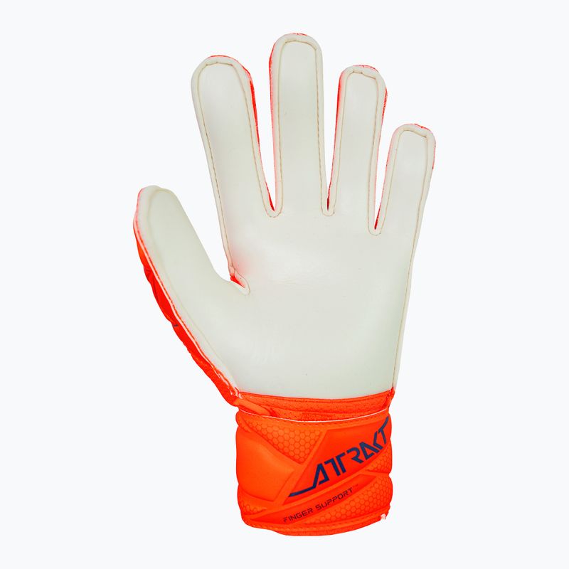 Guanti da portiere per bambini Reusch Attrakt Solid Finger Support Junior shocking orange/blue 3