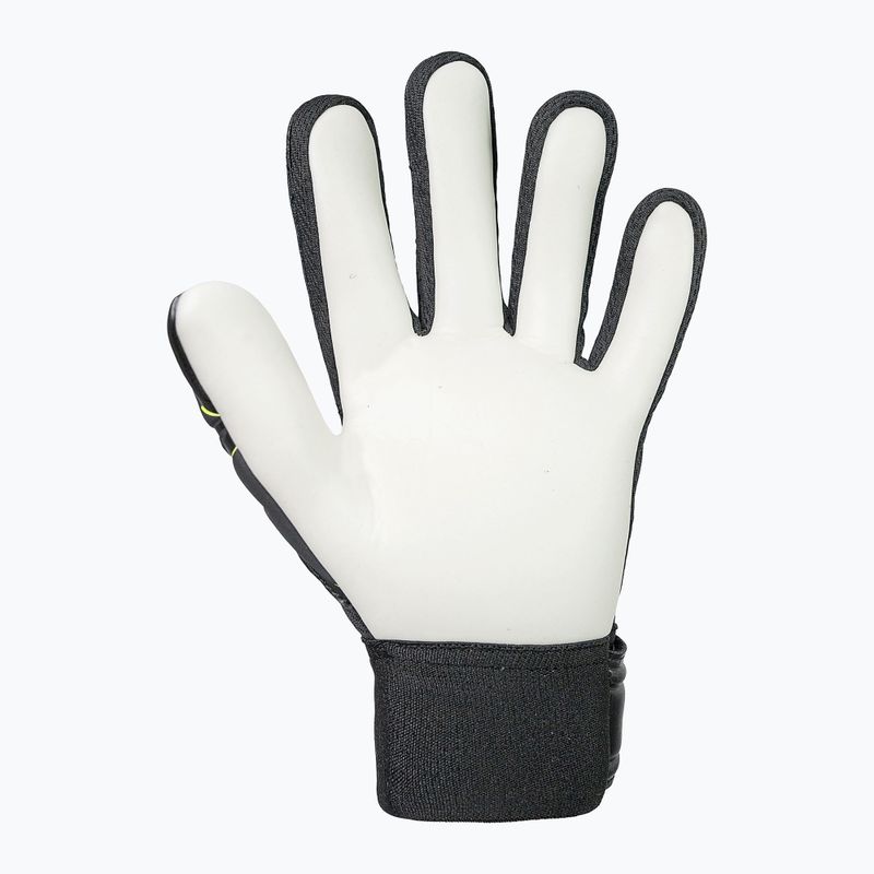 Guanti da portiere per bambini Reusch Attrakt Starter Solid Finger Support Junior black/safety yellow 3