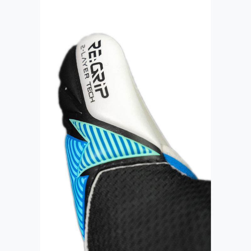 Guanti da portiere per bambini Reusch Attrakt RE:GRIP NC Junior black/ocean light 7