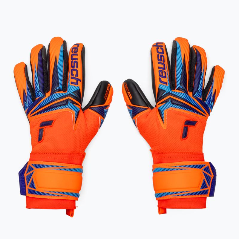 Guanti da portiere per bambini Reusch Attrakt Infinity Evolution NC Junior shocking orange/blue/black 2