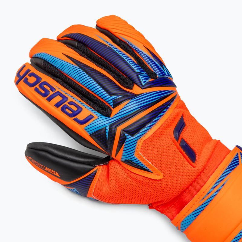 Guanti da portiere per bambini Reusch Attrakt Infinity Evolution NC Junior shocking orange/blue/black 4