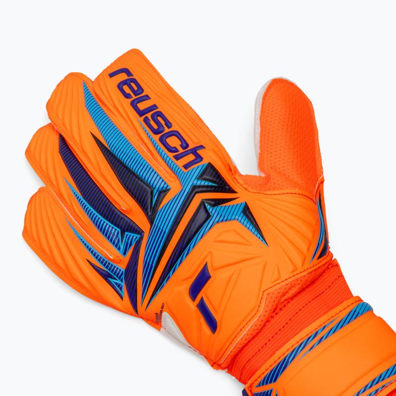 Guanti da portiere Reusch Attrakt Solid shocking orange/blue 4