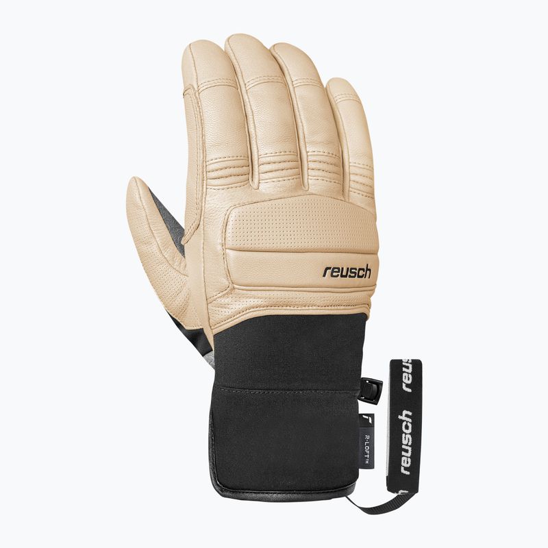 Guanti da sci Reusch Alpine Heritage tan / black 2