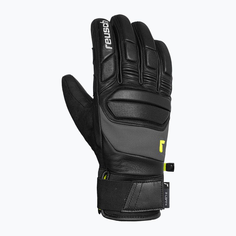 Guanti da sci Reusch Profi SL black/dark granite/safety yellow 2