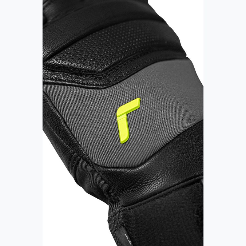 Guanti da sci Reusch Profi SL black/dark granite/safety yellow 4