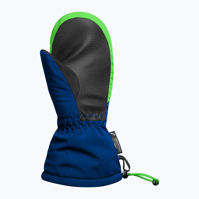Guanti da sci per bambini Reusch Maxi R-Tex XT Mitten surf the web/green gecko 3