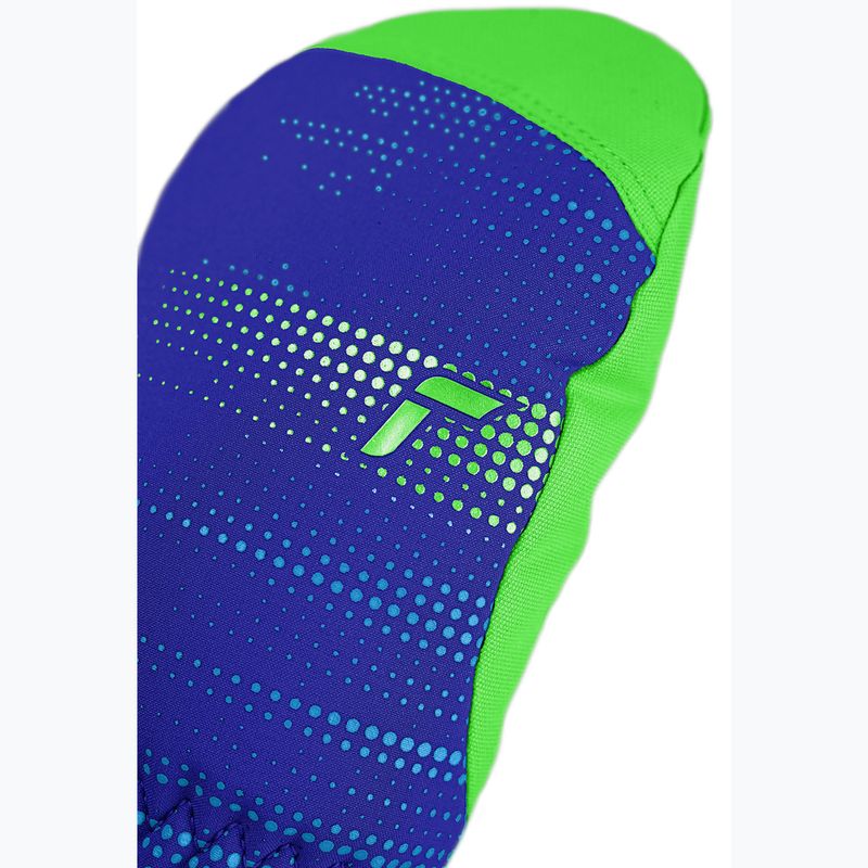 Guanti da sci per bambini Reusch Maxi R-Tex XT Mitten surf the web/green gecko 4