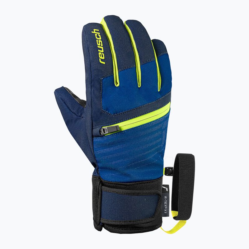 Guanti da sci per bambini Reusch Leo R-Tex XT black/imperial blue/safety yellow 2