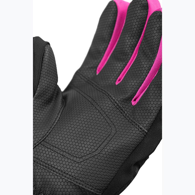 Guanti da sci per bambini Reusch Leo R-Tex XT black/black melange/pink glo 7