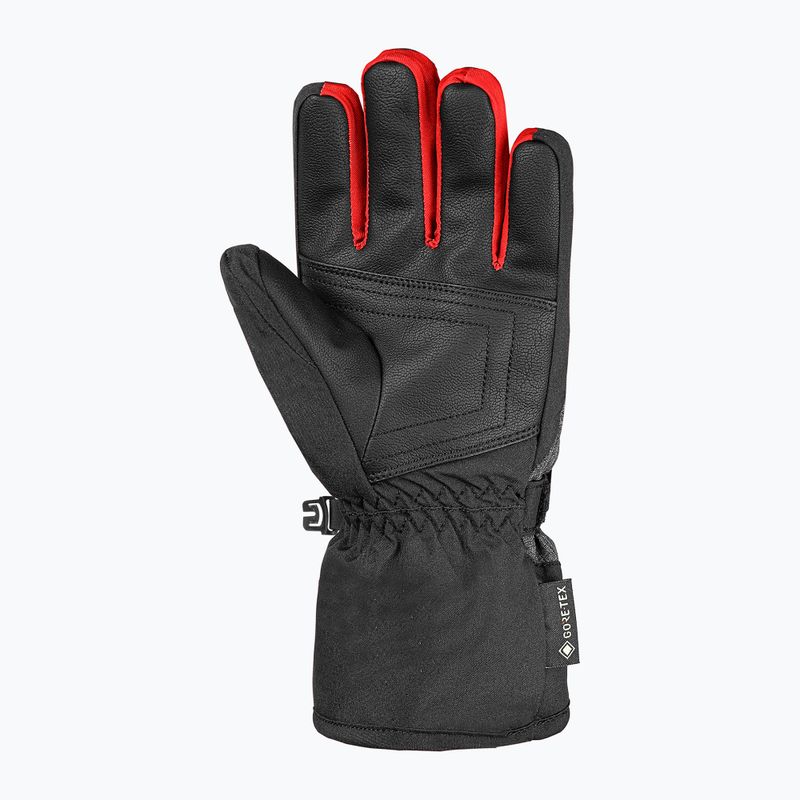 Guanti da sci per bambini Reusch Rocket GORE-TEX black/black melange/fire red 3