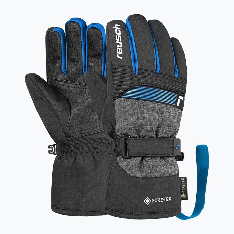 Guanti da sci per bambini Reusch Rocket GORE-TEX black/black melange/brilliant blue