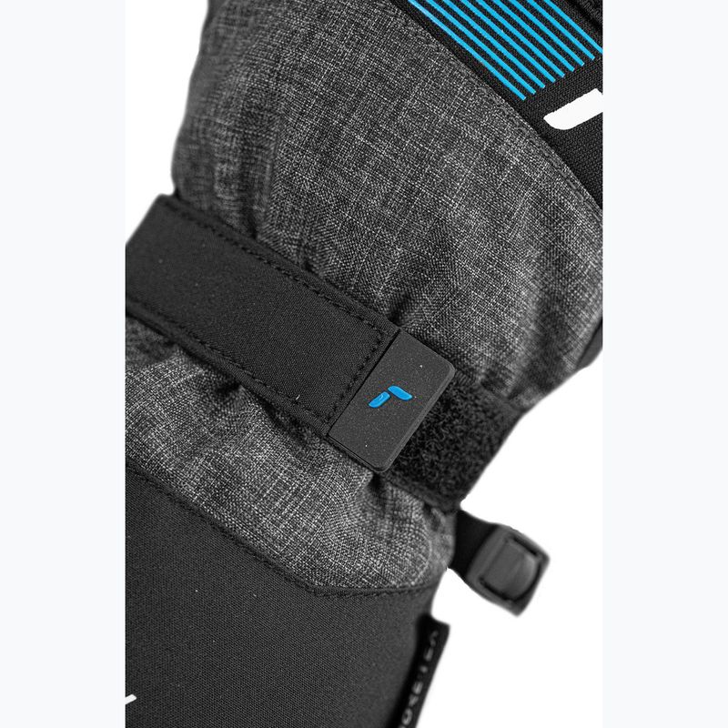 Guanti da sci per bambini Reusch Rocket GORE-TEX black/black melange/brilliant blue 5