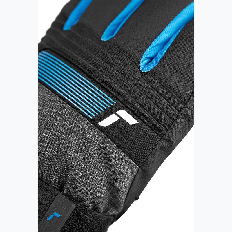 Guanti da sci per bambini Reusch Rocket GORE-TEX black/black melange/brilliant blue 6