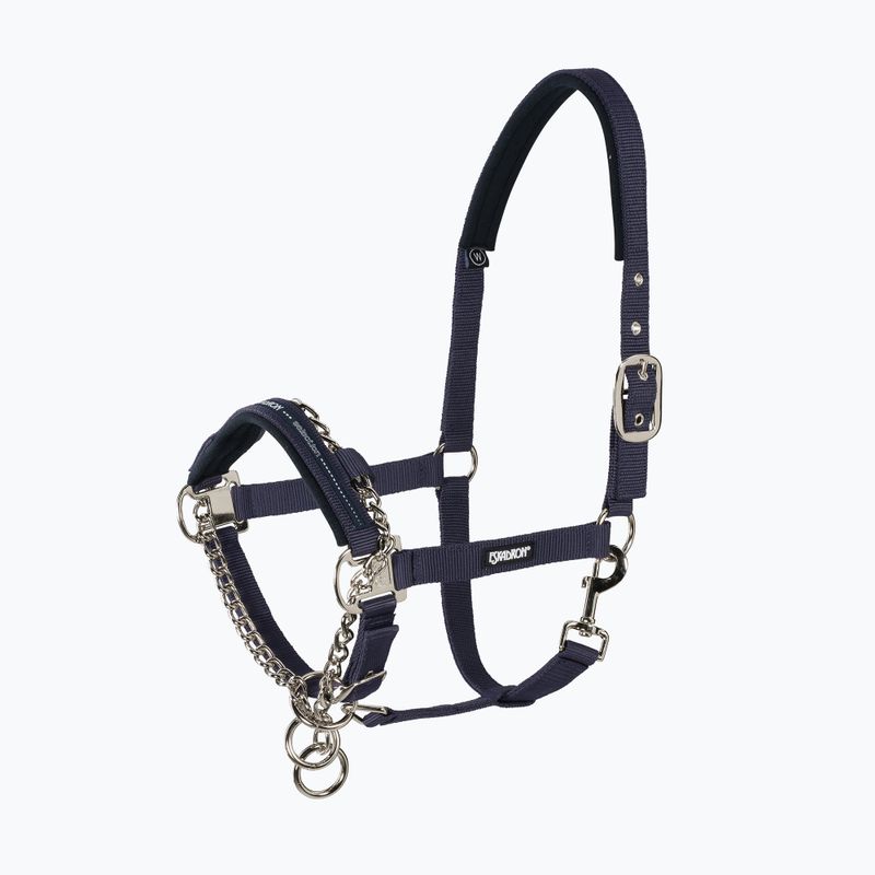 Eskadron Control Pin Buckle cavezza per cavalli blu scuro
