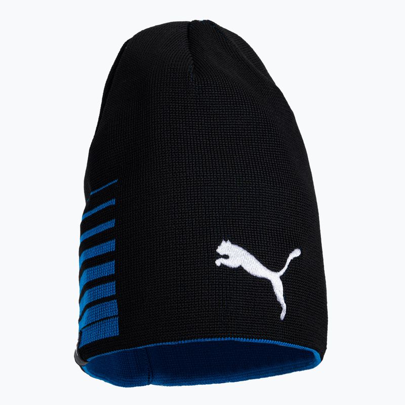 PUMA Liga Reversible Beanie berretto invernale blu elettrico limonato/puma nero