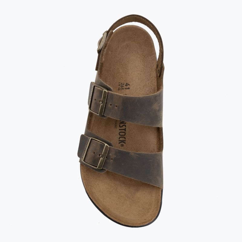 Sandali da uomo BIRKENSTOCK Milano Crosstown Oiled Leather Regular faded khaki 5
