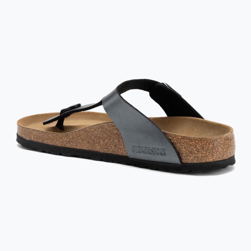Infradito donna BIRKENSTOCK Gizeh BF Regular nero metallizzato 3