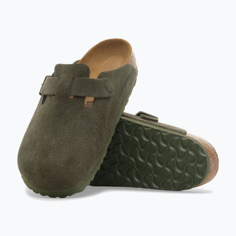 Ciabatte BIRKENSTOCK Boston Suede Leather thyme 5