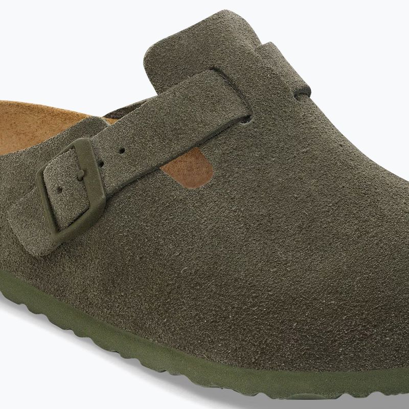 Ciabatte BIRKENSTOCK Boston Suede Leather thyme 6