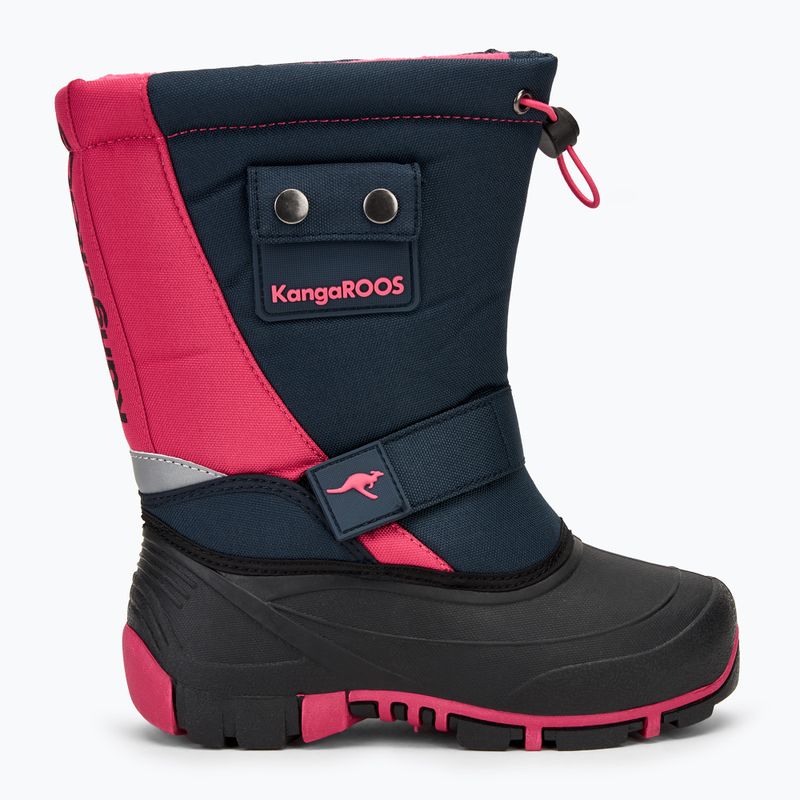KangaROOS Kanga-Bean II, stivali da neve junior blu scuro / rosa margherita 2