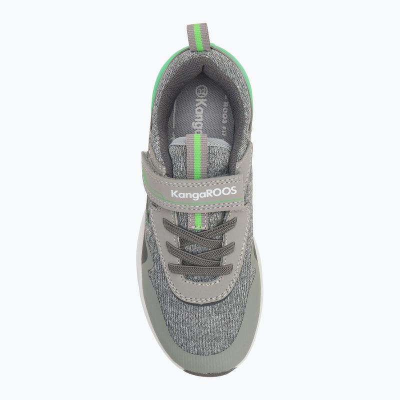 KangaROOS KD-Gym EV scarpe da bambino grigio vapore/verde neon 5