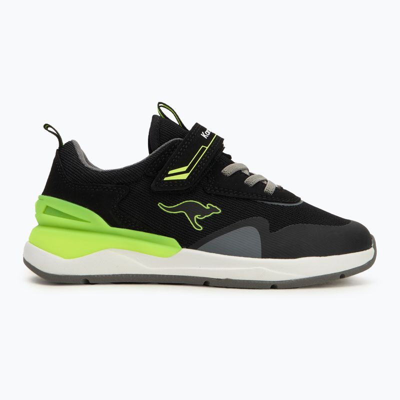 KangaROOS KD-Gym EV scarpe da bambino nero/giallo neon 2