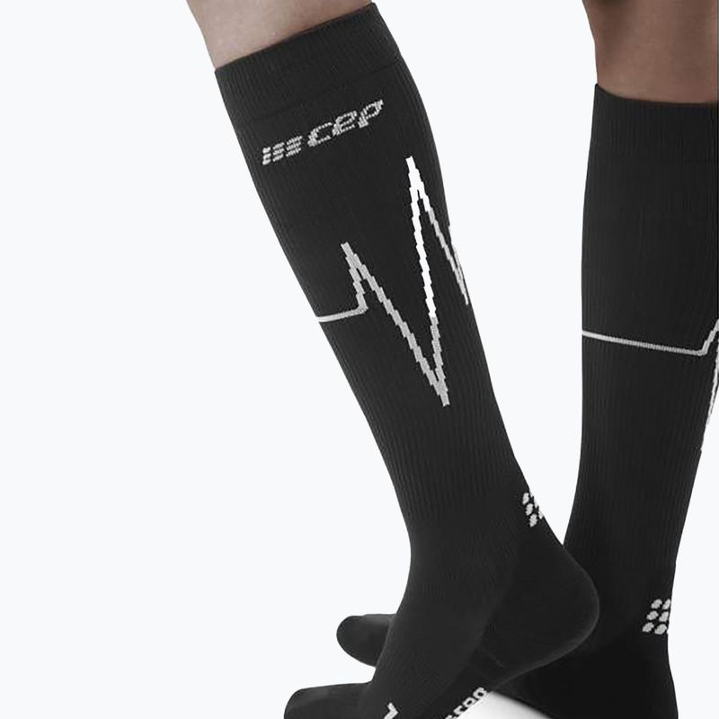 CEP Heartbeat calze da corsa a compressione da donna, nero WP20KC3 6