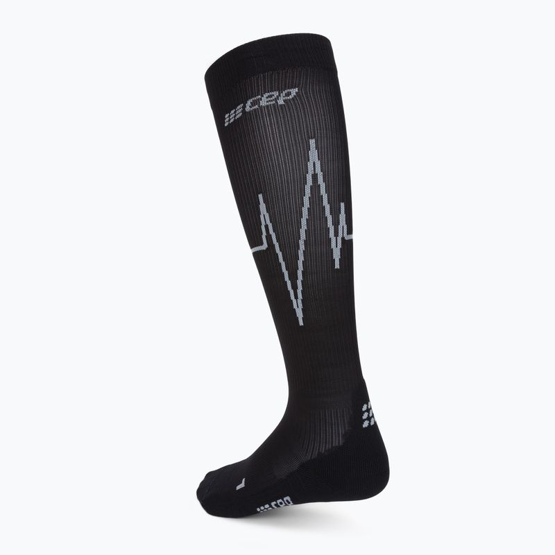 CEP Heartbeat calze da corsa a compressione da uomo nero WP30KC2 2