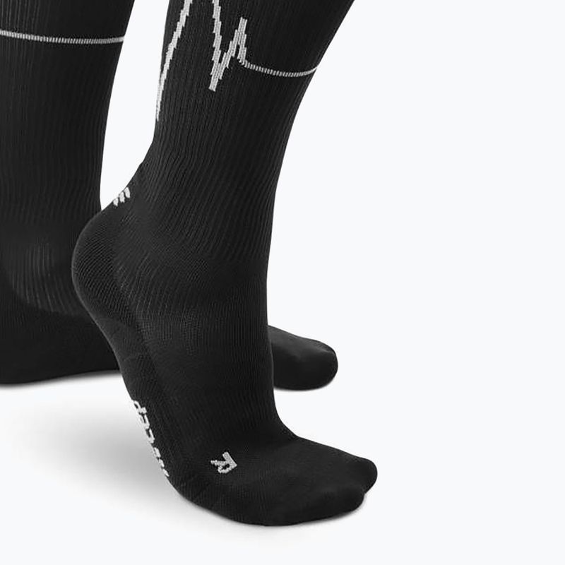 CEP Heartbeat calze da corsa a compressione da uomo nero WP30KC2 7