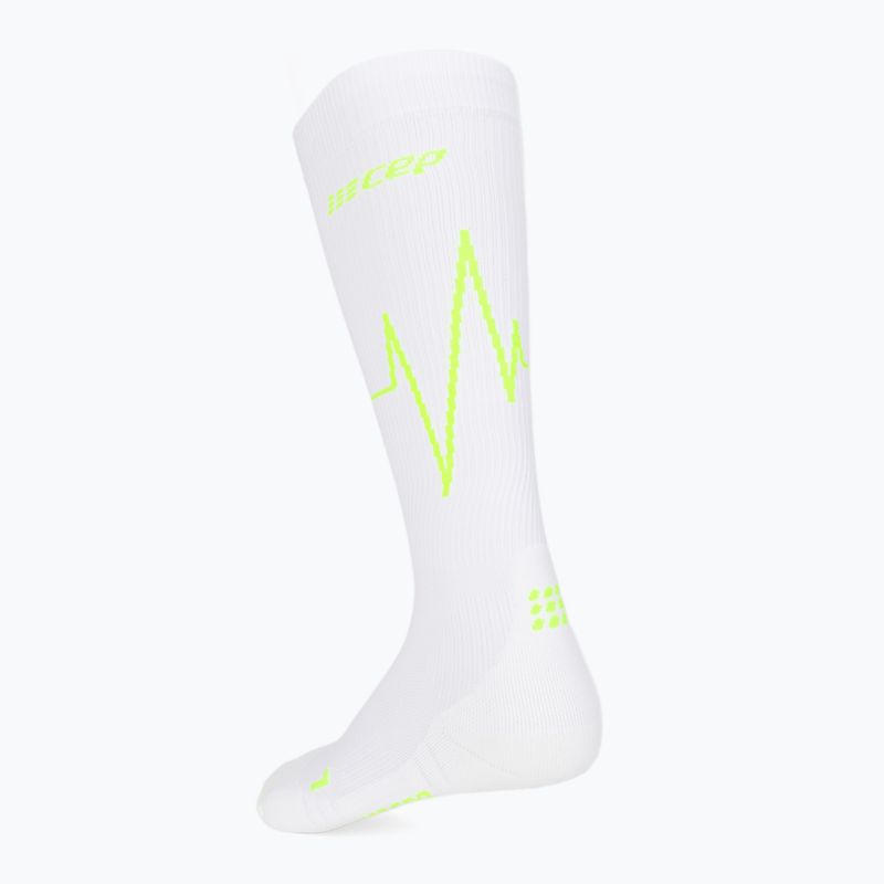 CEP Heartbeat calze da corsa a compressione da donna, bianco WP20PC2 2