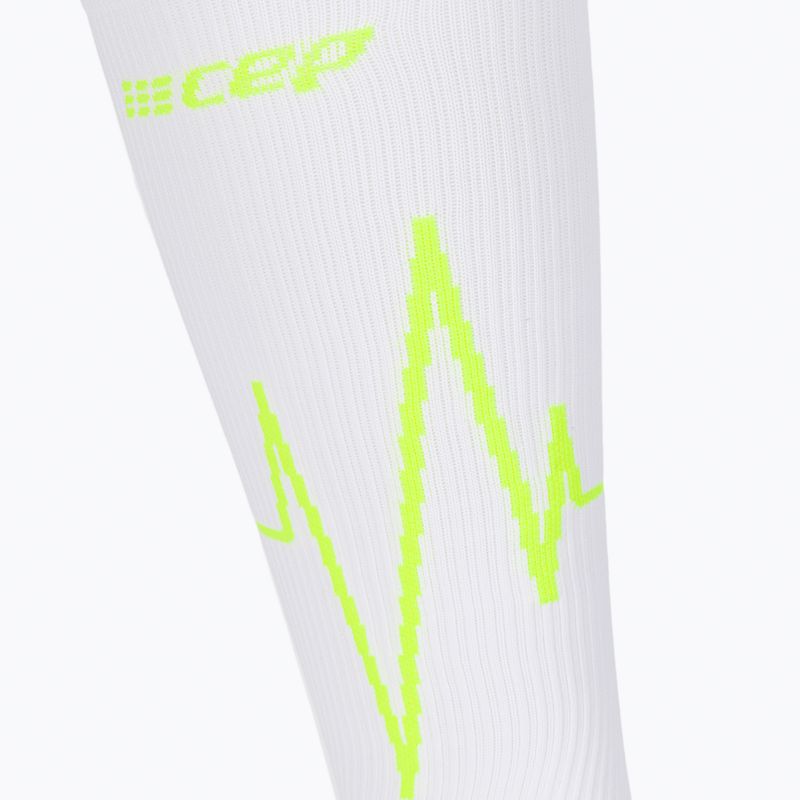 CEP Heartbeat calze da corsa a compressione da donna, bianco WP20PC2 3