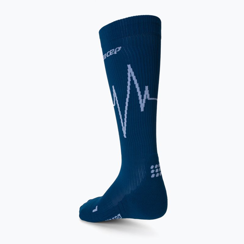 CEP Heartbeat calze da corsa a compressione da donna blu WP20NC2 2