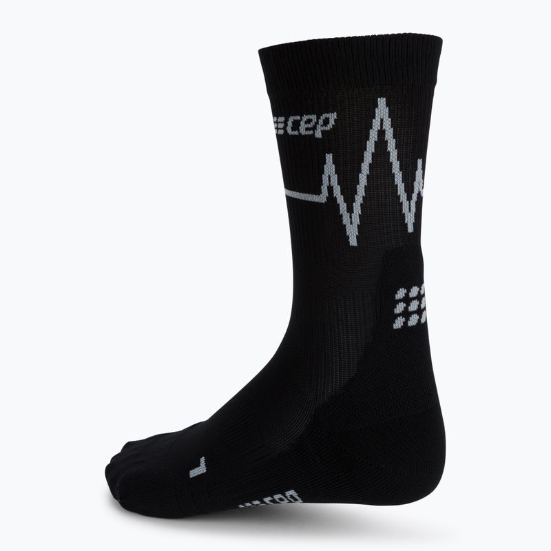 CEP Heartbeat calze da corsa a compressione da uomo nero WP3CKC2 2